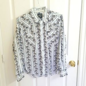Southern Thread Pearl Snaps Long Sleeve Shirt (M)